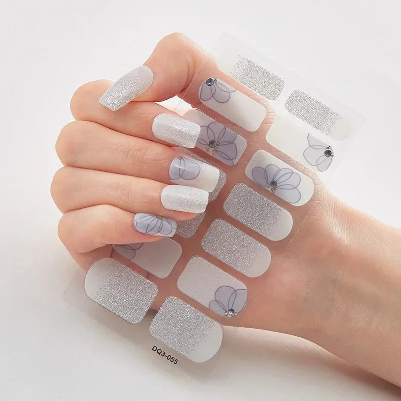 Autocollants D’Art Des Ongles 3D Pour Des Ongles Festifs Faciles — Fleur Argentée, photo 10