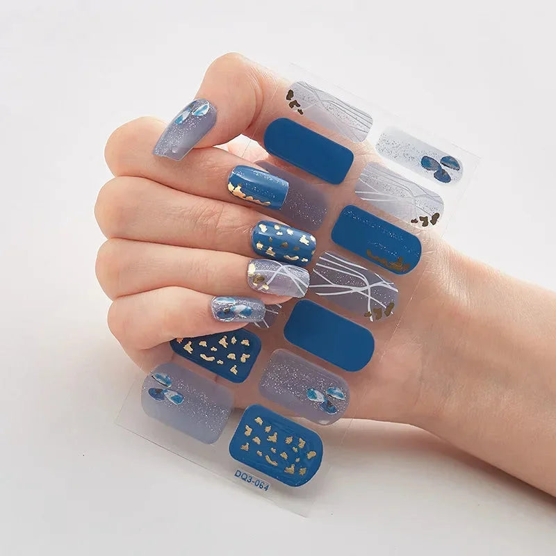 Autocollants D’Art Des Ongles 3D Pour Des Ongles Festifs Faciles — Bleu, photo 17