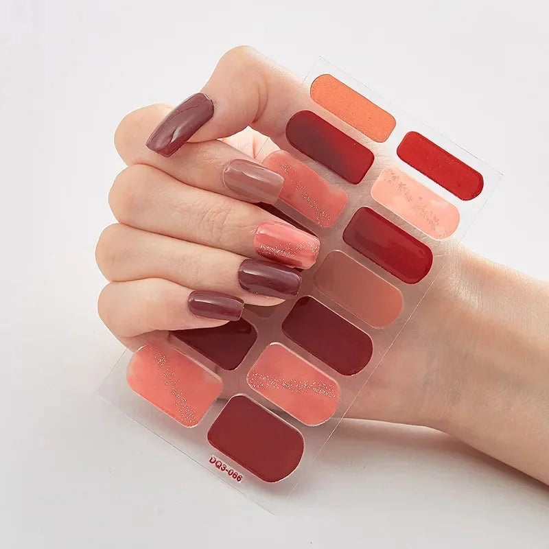 Autocollants D’Art Des Ongles 3D Pour Des Ongles Festifs Faciles — Marron Rouge, photo 18
